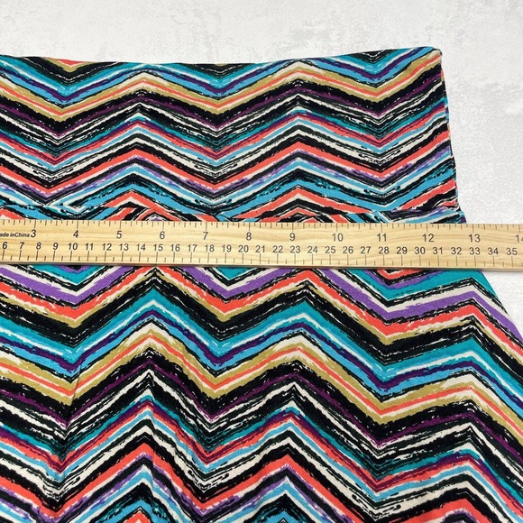 Lularoe Azure Skirt Womens Extra Small Colorful Stripe Knee Length Casual Ladies - Picture 4 of 8